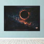 Solar Eclipse Inspiriere Awe AI Art von Xzendor7 Leinwanddruck (Insitu (Holzboden))