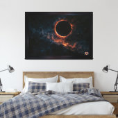 Solar Eclipse Inspiriere Awe AI Art von Xzendor7 Leinwanddruck (Insitu (Schlafzimmer))