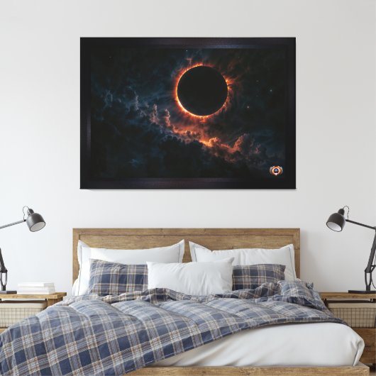 Solar Eclipse Inspiriere Awe AI Art von Xzendor7 Leinwanddruck (Insitu (Schlafzimmer))