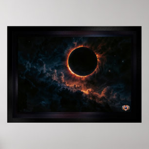 Solar Eclipse Inspiriere Awe AI Art von Xzendor7 Poster