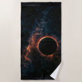 Solar Eclipse Inspiriere Awe AI Art von Xzendor7 Strandtuch (Vorderseite)