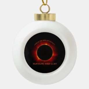 Solar-Eclipse Keramik Kugel-Ornament