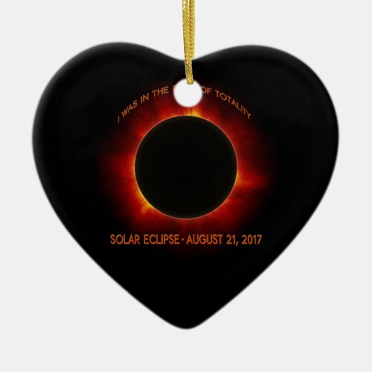 Solar-Eclipse Keramik Ornament (Vorne)
