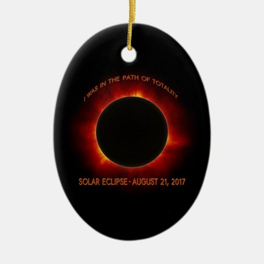 Solar-Eclipse Keramik Ornament (Vorne)