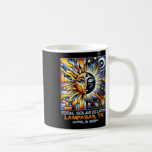 Solar Eclipse Lampasas Texas insgesamt Kaffeetasse (Rechts)