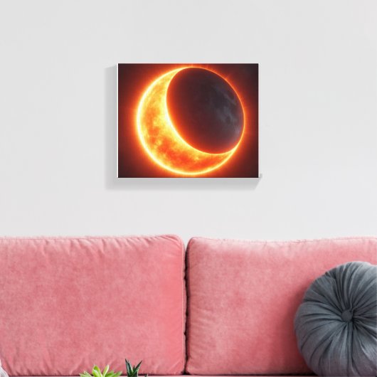 Solar-Eclipse Leinwanddruck (Insitu (Wohnzimmer))