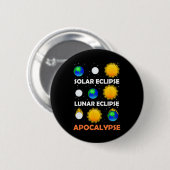 Solar Eclipse Lunar Science Teacher Space Eclipse Button (Vorne & Hinten)