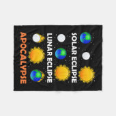 Solar Eclipse Lunar Science Teacher Space Eclipse Fleecedecke (Vorderseite (Horizontal))