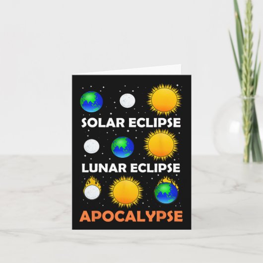 Solar Eclipse Lunar Science Teacher Space Eclipse Karte (Vorderseite)