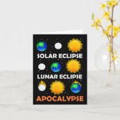Solar Eclipse Lunar Science Teacher Space Eclipse Karte (Gelbe Blume)