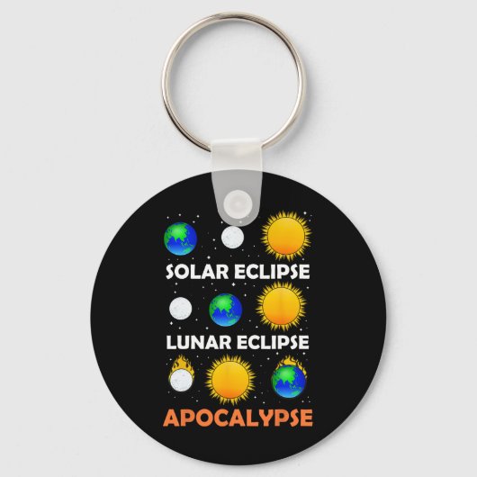 Solar Eclipse Lunar Science Teacher Space Eclipse Schlüsselanhänger (Vorderseite)
