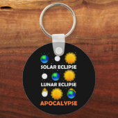 Solar Eclipse Lunar Science Teacher Space Eclipse Schlüsselanhänger (Vorderseite)