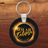 Solar Eclipse März 29 2025 Gedenkfeier Schlüsselanhänger (Vorderseite)