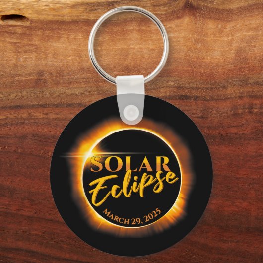 Solar Eclipse März 29 2025 Gedenkfeier Schlüsselanhänger (Vorderseite)