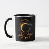 Solar Eclipse März 29 2025 Gedenkfeier Tasse (Links)