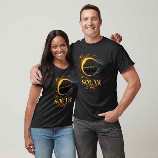 Solar-Eclipse-März insgesamt 29 2025 Gedenk-C T-Shirt (Unisex)