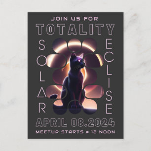Solar Eclipse Meetup 2024   Einladung Postkarte