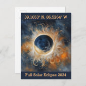 Solar Eclipse Memento Postkarte (Vorne/Hinten)