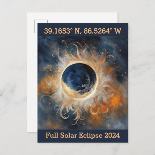 Solar Eclipse Memento Postkarte (Vorne/Hinten)