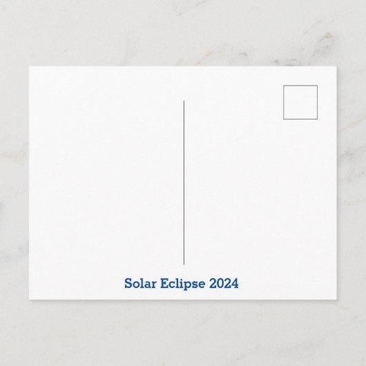 Solar Eclipse Memento Postkarte (Rückseite)