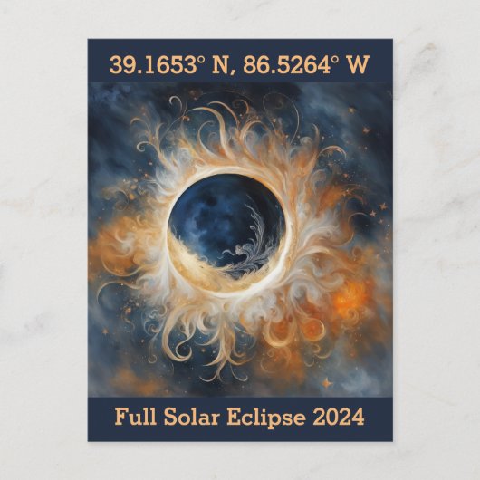 Solar Eclipse Memento Postkarte (Vorderseite)