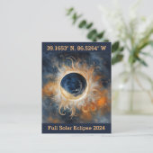 Solar Eclipse Memento Postkarte (Stehend Vorderseite)
