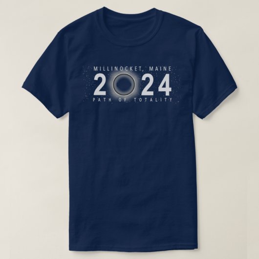 Solar Eclipse Millinocket Maine 8. April 2024 T-Shirt (Design vorne)