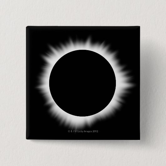 Solar Eclipse mit Corona Button (Vorderseite)