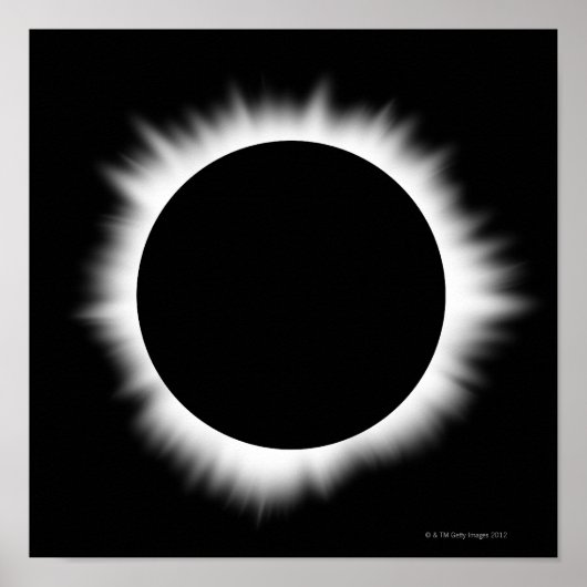 Solar Eclipse mit Corona Poster (Vorne)