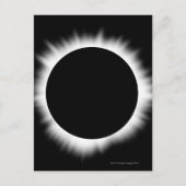 Solar Eclipse mit Corona Postkarte (Vorderseite)