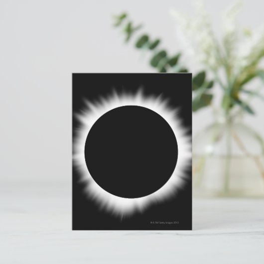 Solar Eclipse mit Corona Postkarte (Stehend Vorderseite)