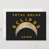 SOLAR ECLIPSE MOON SUN ERDE INSGESAMT EINLADUNG (Vorderseite)