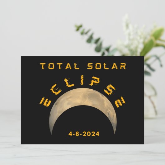 SOLAR ECLIPSE MOON SUN ERDE INSGESAMT EINLADUNG (Stehend Vorderseite)