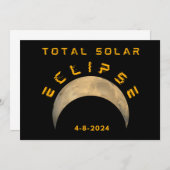 SOLAR ECLIPSE MOON SUN ERDE INSGESAMT EINLADUNG (Vorne/Hinten)