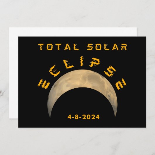 SOLAR ECLIPSE MOON SUN ERDE INSGESAMT EINLADUNG (Vorne/Hinten)