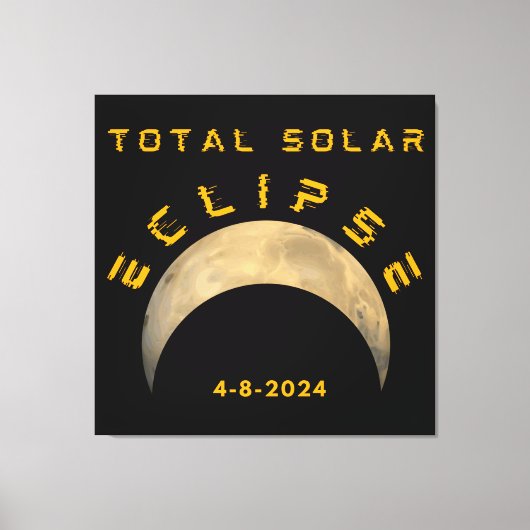 SOLAR ECLIPSE MOON SUN ERDE INSGESAMT LEINWANDDRUCK (Vorderseite)