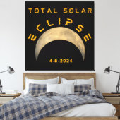 SOLAR ECLIPSE MOON SUN ERDE INSGESAMT LEINWANDDRUCK (Insitu (Schlafzimmer))