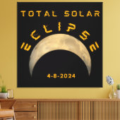 SOLAR ECLIPSE MOON SUN ERDE INSGESAMT LEINWANDDRUCK (Insitu (Wohnzimmer))