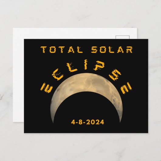 SOLAR ECLIPSE MOON SUN ERDE INSGESAMT POSTKARTE (Vorne/Hinten)