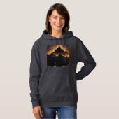 Solar Eclipse Mountain Kapuzenpullover Hoodie (Vorne ganz)