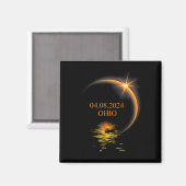 Solar Eclipse Ohio Usa Totality 1 Magnet (Vorderseite/Rückseite)
