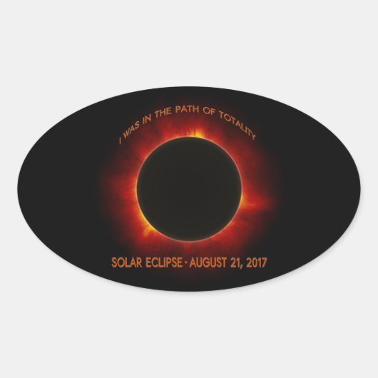 Solar-Eclipse Ovaler Aufkleber (Vorderseite)