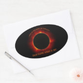 Solar-Eclipse Ovaler Aufkleber (Umschlag)