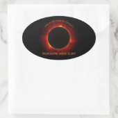 Solar-Eclipse Ovaler Aufkleber (Tasche)