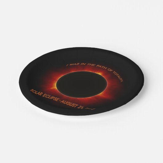 Solar-Eclipse Pappteller (Schrägansicht)