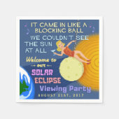 Solar Eclipse Party Funny Retro Sun Viewing 2017 Serviette (Vorderseite)