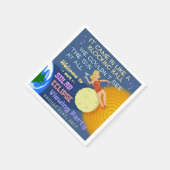Solar Eclipse Party Funny Retro Sun Viewing 2017 Serviette (Ecke)