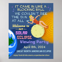 Solar Eclipse Party Funny Retro Sun Viewing 2024