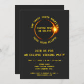 Solar Eclipse Party insgesamt 7.2.2019 Südamerika Einladung (Vorne/Hinten)