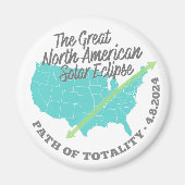 Solar Eclipse Path Totality United Staaten Magnet (Vorne)